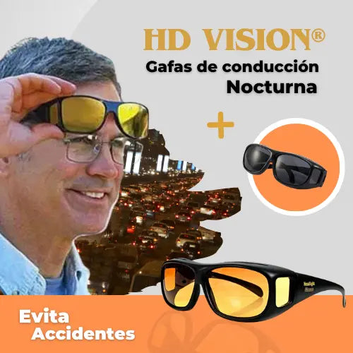 2 Gafas HD Vision® - Conducción Segura de Día y de Noche