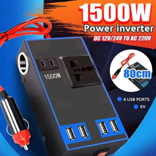 Inversor de Voltaje para Auto | 1500w 12V A 220V